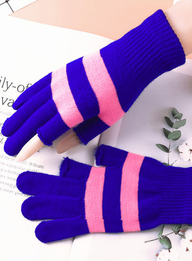 冬季保暖男女针织二指手套