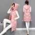 Áo vest nữ 2018 mới hoang dã xuống đệm bông dài vest mùa thu và áo khoác mùa đông nữ vest vai mỏng - Áo vest