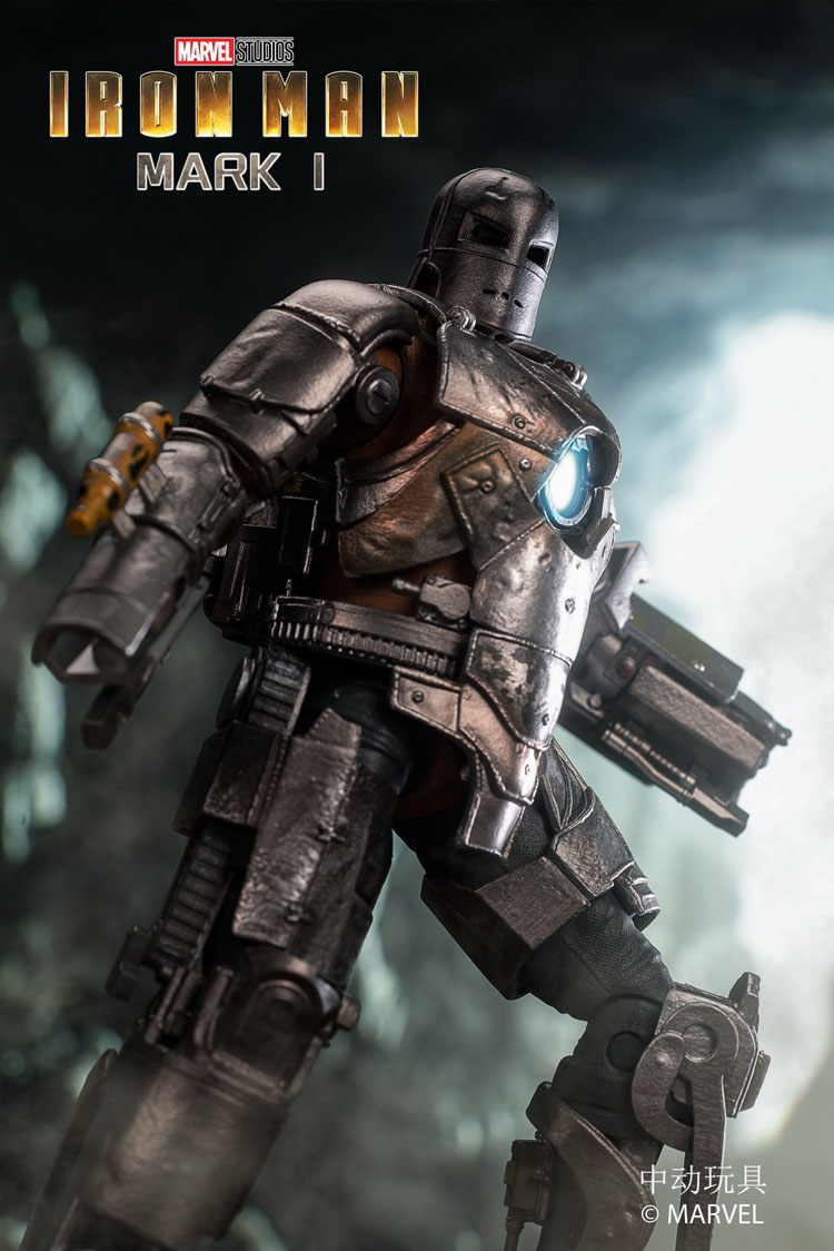 中动玩具马克1 钢铁侠mk1手办关节可动人偶 漫威周边兵人模型摆件