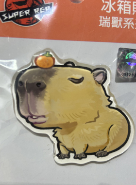 SuperRep萌宠系列创意冰箱贴卡皮巴拉水豚龙猫豚鼠浣熊立体磁吸贴