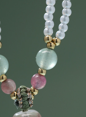 天然天山翠玉如意锁项链平安如意国风项链女款百搭新中式毛衣链礼