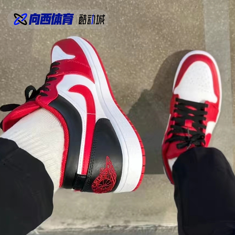 Air Jordan 1 Low AJ1低帮芝加哥 红白黑 复古篮球鞋 553558-163 - 图2