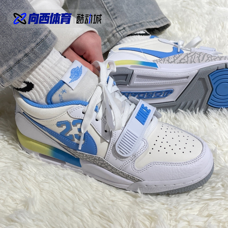 Air Jordan Legacy AJ312白黑红 男女复古低帮篮球鞋 FJ7221-101 - 图1