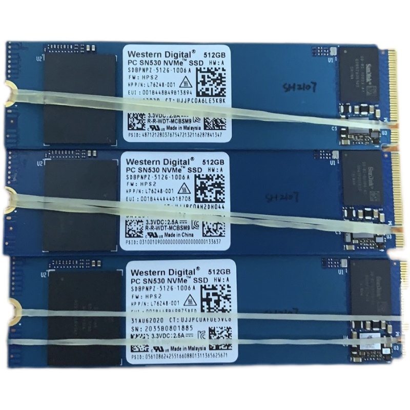 西数sn530 512G PCIE NVME M2 2280固态硬盘 SSD 电脑拆机盘 WD - 图0