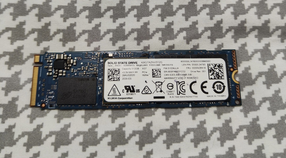 xg7 512g 东芝 铠侠 固态硬盘 ssd nvme pcie4.0 m.2 电脑拆机 - 图1