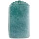 Natural a-grade jadeite blue level Anwushi brand jade pendant pendant for men and women necklace gift jade jewelry square card
