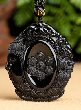 天然翡翠本命佛吊墨玉守护神观音