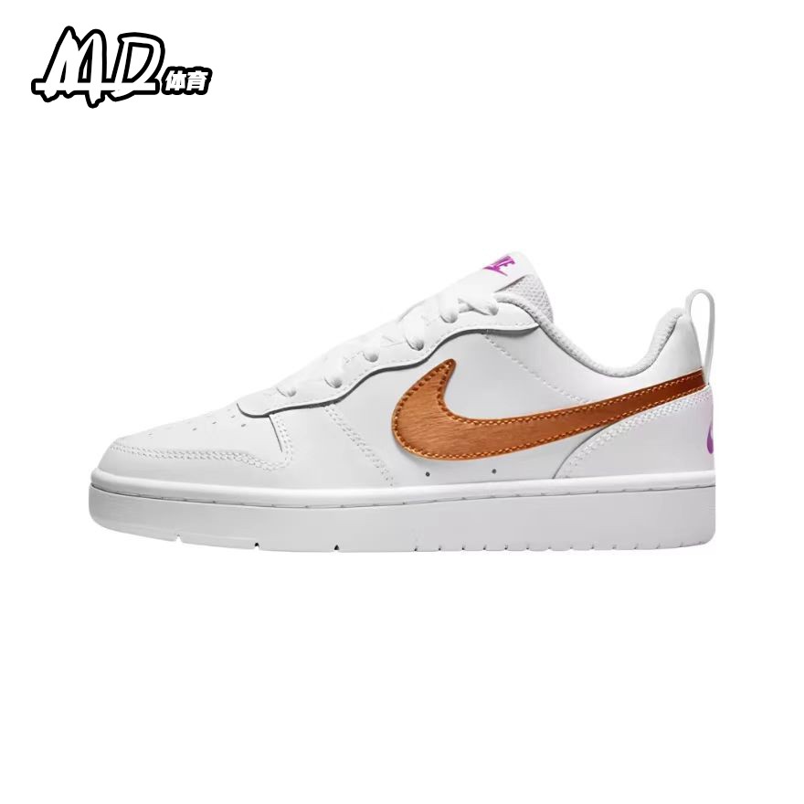 耐克 NIKE Court Borough（GS）白色大童低帮休闲板鞋 DQ5979-100 - 图3