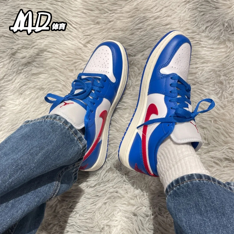 耐克NIKE Air Jordan 1 Low AJ1蓝白复古低帮休闲板鞋 DC0774-416 - 图2