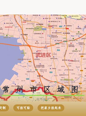 常州市 现代简约装饰画 办公室挂画 定制地图挂图