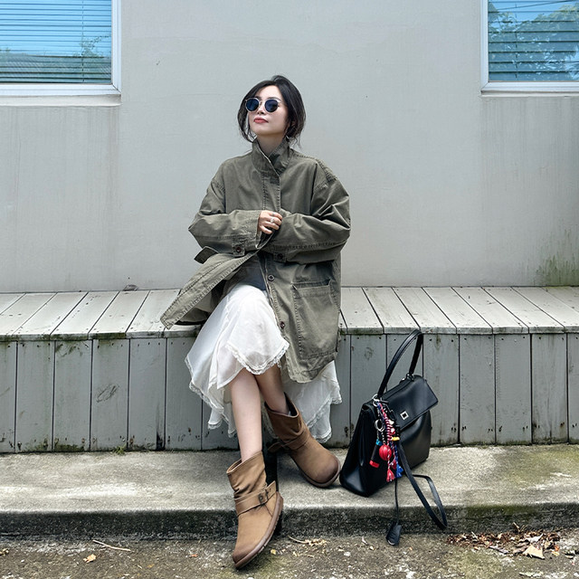 Jin Suyi irregular apricot lace skirt for women 2025 spring and autumn Korean version high waist slim fish tail skirt trendy