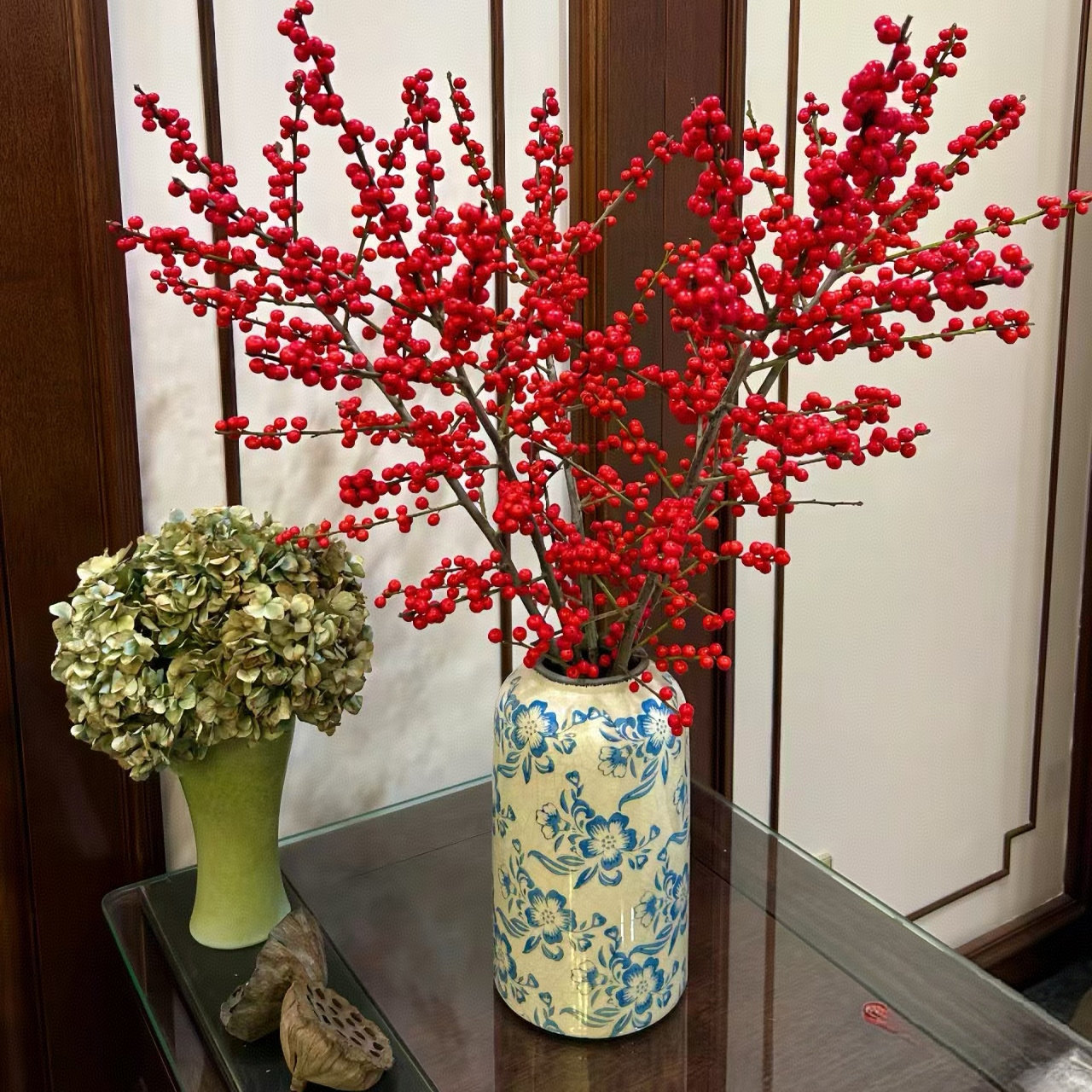 一件代发北美冬青鲜切花红果真花水培红果枝年宵花送朋友花瓶乔迁,淘宝优惠券,粉丝福利购,淘宝优惠卷