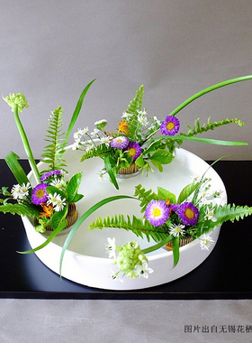 圆形花盆陶瓷日本中式风花盆