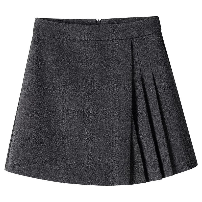 灰色毛呢短裤裙裤女春季2026新款高腰显瘦配靴子的阔腿裤休闲裤子,淘宝优惠券,粉丝福利购,淘宝优惠卷