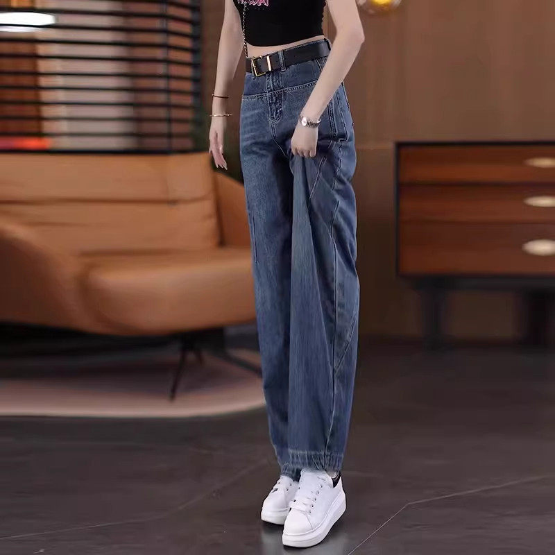 爆款复古阔腿牛仔裤春秋季2026新款时髦洋气显瘦加绒直筒弯刀裤子,淘宝优惠券,粉丝福利购,淘宝优惠卷