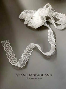 甜美发绳蝴蝶结白色蕾丝扎马尾