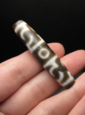 手工高油润莲师三眼莲师法器天珠吊坠纹路清晰风化自然包浆
