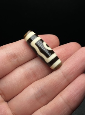 三眼天珠吊坠高油润玛瑙天珠精品台工天珠项链锁骨链吊坠