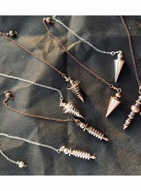 镂空金属灵摆铜挂坠男女包邮送链子黄铜灵摆螺旋多款可选