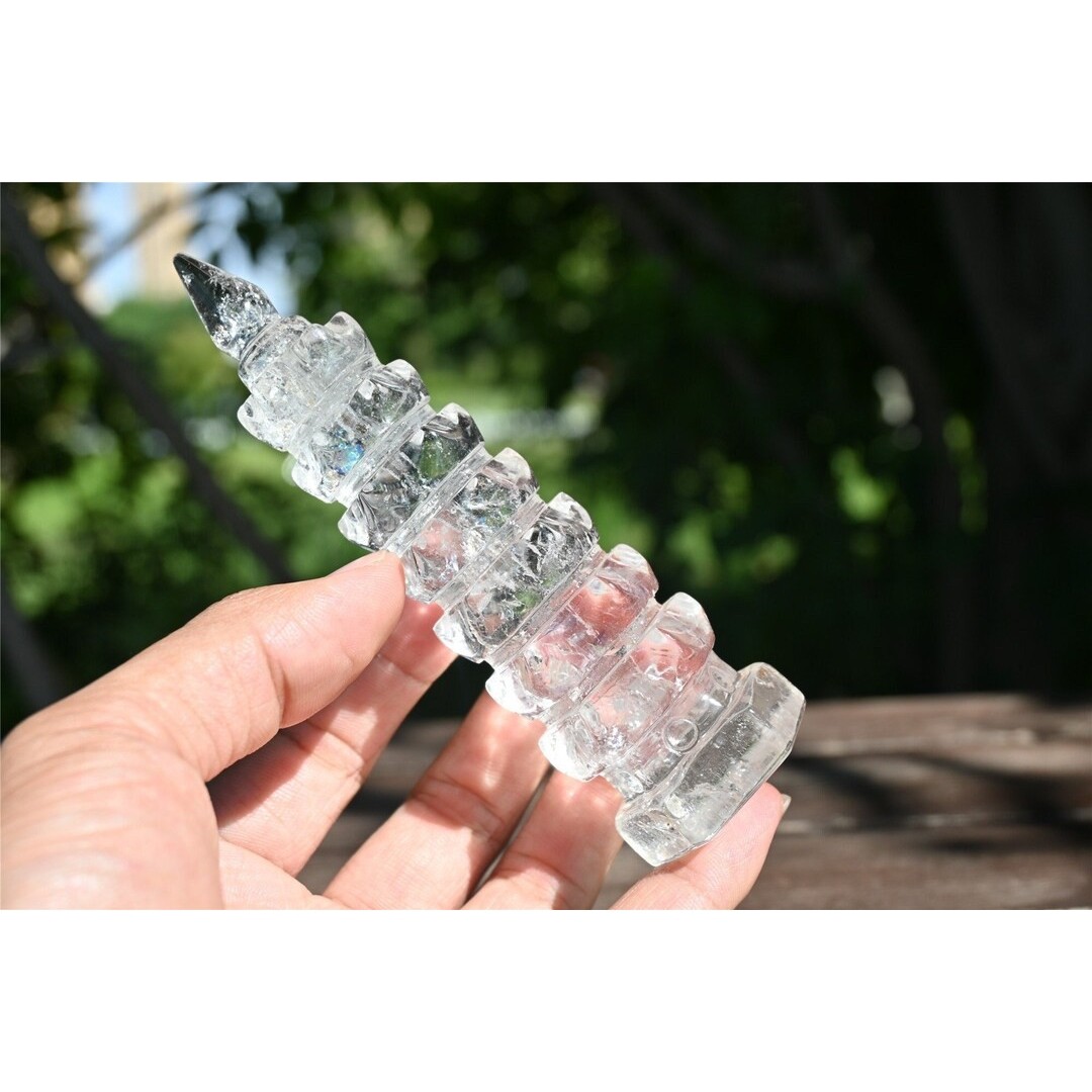 天然白水晶文昌塔7层9层13层家居办公装饰风水摆件,淘宝优惠券,粉丝福利购,淘宝优惠卷