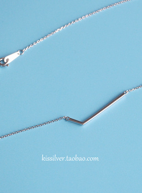 【特】遇见对的你s925银饰锁骨链