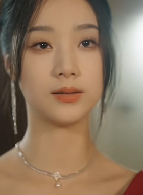 短剧幸得相遇离婚时王小亿同款耳钉长款流苏耳环锆石珍珠项链