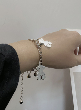 情侣款合金十字架朋克风手链