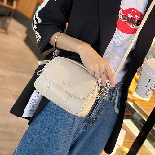 2025HD头层牛皮时尚百搭女包斜跨馒头包高级感女士单肩小挎洋气包 - 图2