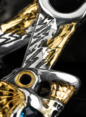 BWL8k金宝石眼闪电双头活塞吊坠