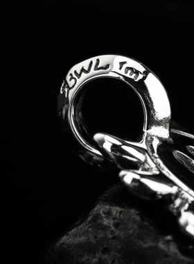 BWL纯银动物笑脸吊坠鹿角犀牛