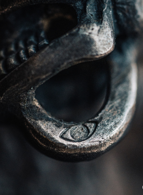 【国内现货】stop light高山隆独角骷髅吊坠纯手工银饰