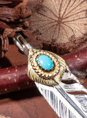 国内现货金上羽毛菊地建吊坠项链