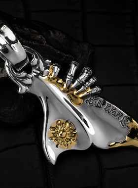 BWL鱼尾三鎏金鬼爪吊坠