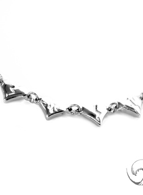 ME潮流水波纹闪电爱心项链VSCH