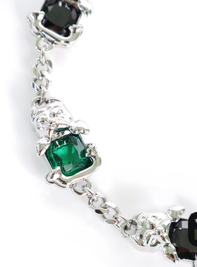 绿宝石情侣手链新款国潮