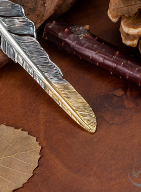 horizonblue先金风切羽毛项链