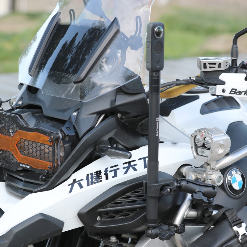 十玛摩托车伸缩自拍杆gopro insta360山狗运动相机摄像支架配件-图3