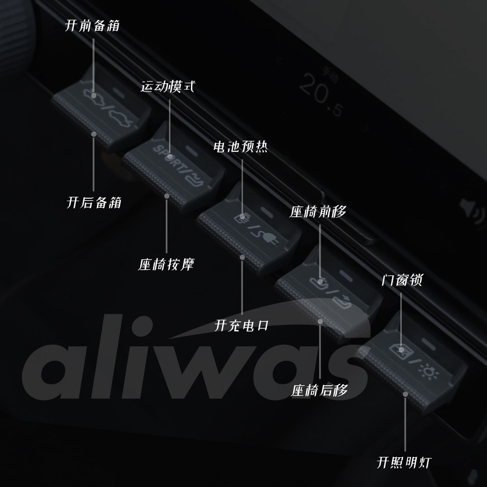 aliwas小米SU7款特斯拉屏下中控实体按键适配MODEL Y/3各种车型