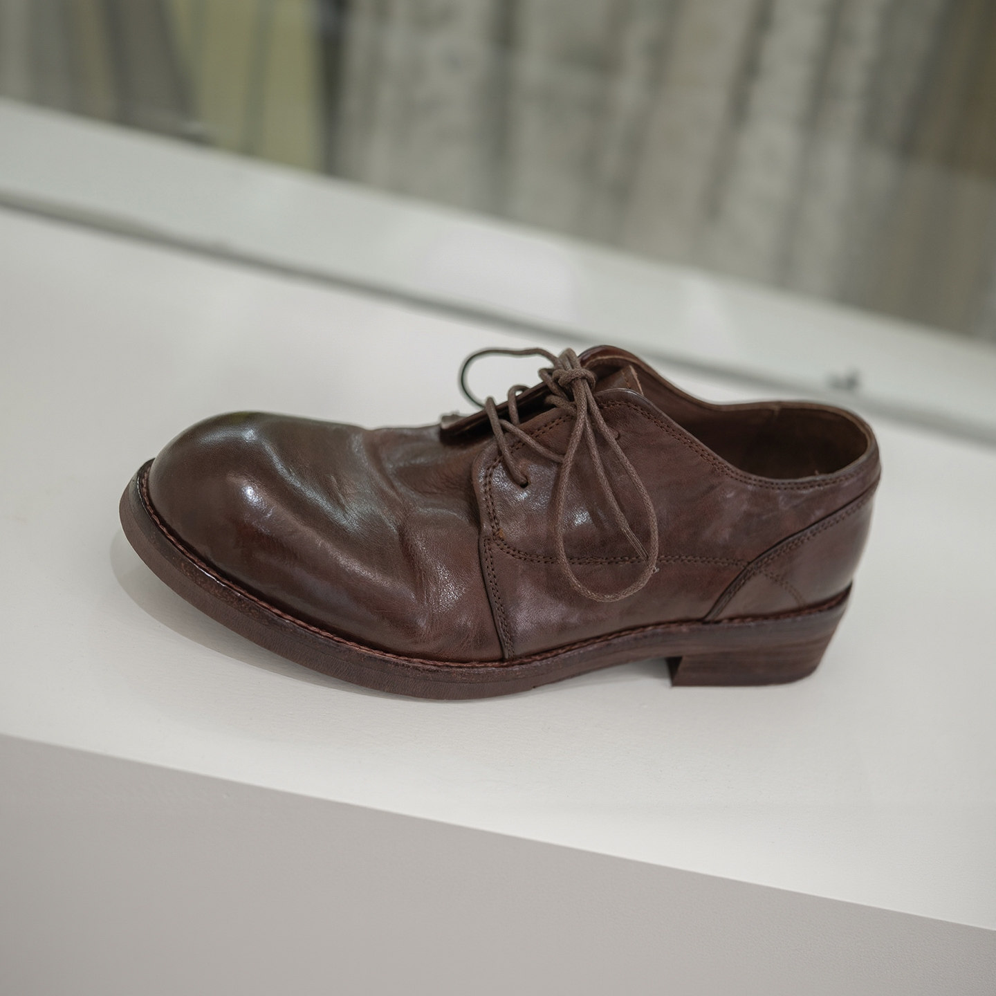 日系大头皮鞋棕低帮鞋复古做旧牛皮圆头休闲皮鞋手工德比鞋老钱风,淘宝优惠券,粉丝福利购,淘宝优惠卷