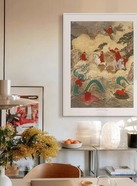 原创《八方来财》签名限量版画财神系招财挂画客厅玄关走廊399版