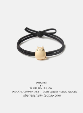 日系可爱网红ins龙猫发绳发圈蝴蝶结发饰少女高弹力扎头皮筋皮套