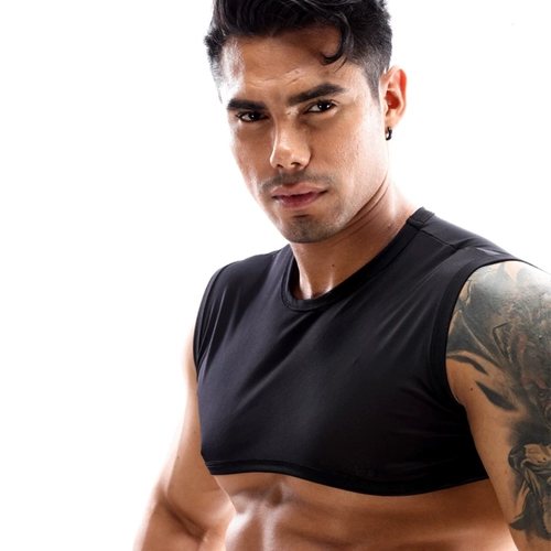 Летний черный универсальный жилет, футболка без рукавов с круглым воротником, 2020