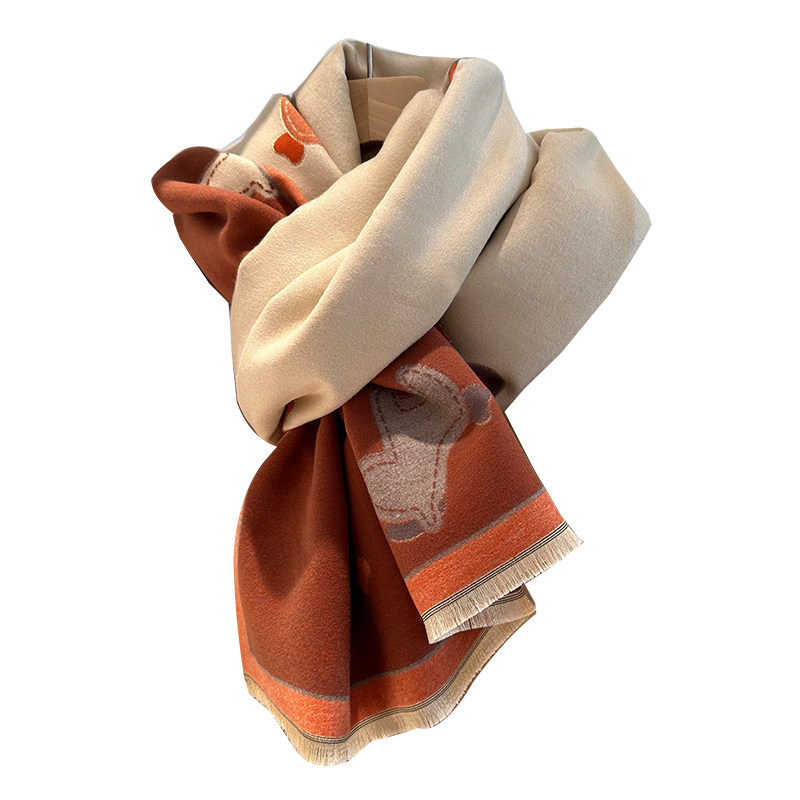 轻奢气质木马！双面仿羊绒围巾女冬季韩版百搭长款多功能披肩围脖,淘宝优惠券,粉丝福利购,淘宝优惠卷