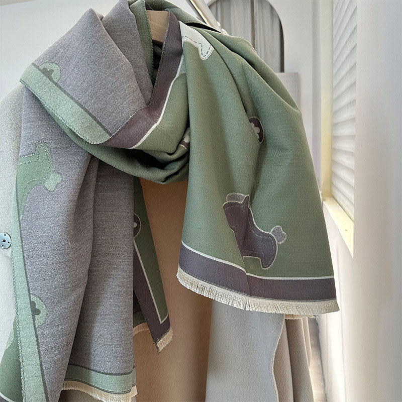 轻奢气质木马！双面仿羊绒围巾女冬季韩版百搭长款多功能披肩围脖,淘宝优惠券,粉丝福利购,淘宝优惠卷