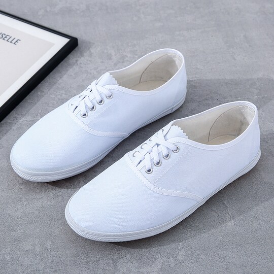 White shoes men and women canvas shoes gymnastics nurse work