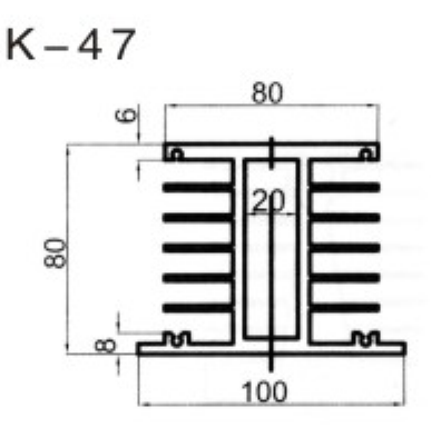 三相固态继电器专用散热器110*100*80适10A25A40A三相固态继电器