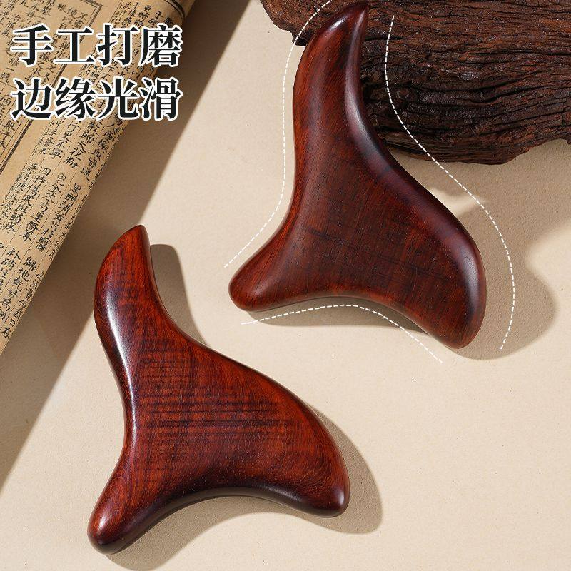 檀木三角雀  紫光檀三角雀按摩穴位点穴棒刮痧按摩经络锥足刮痧板,淘宝优惠券,粉丝福利购,淘宝优惠卷