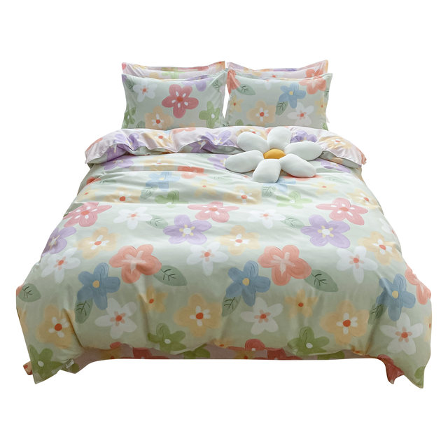 Ins four-piece set of pure cotton 100 bed sheets