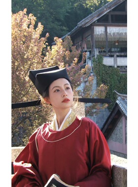 宋制展翅帽子中式婚礼帽子