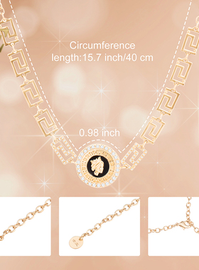 女王能量 2024时尚轻奢女王系列原创设计欧美范迷宫女王头像项链